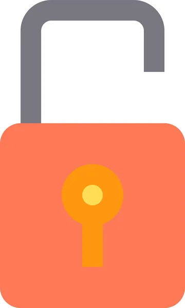 Иконка Знака Навесной Блокировки Интерфейса Плоском Стиле — стоковый вектор