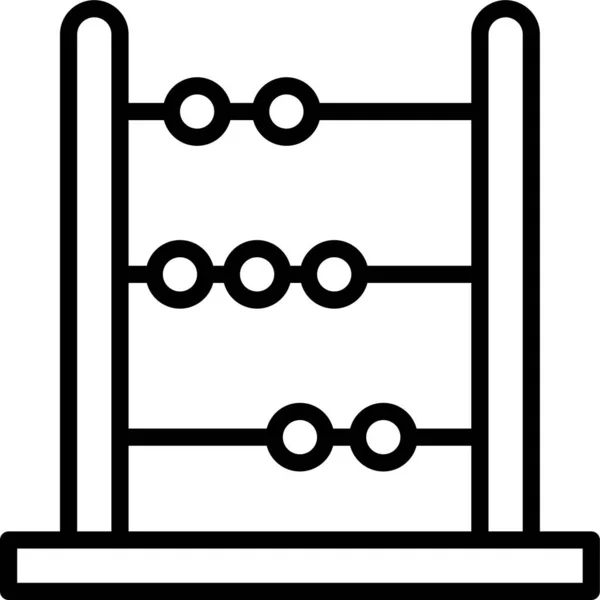 Abacus Cálculo Cálculo Ícone Estilo Esboço —  Vetores de Stock
