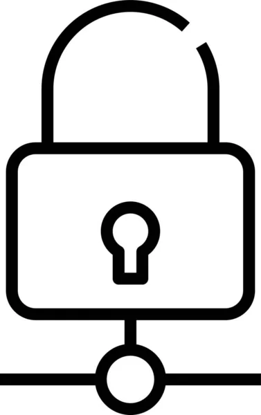 Hangslot Bescherming Pictogram — Stockvector