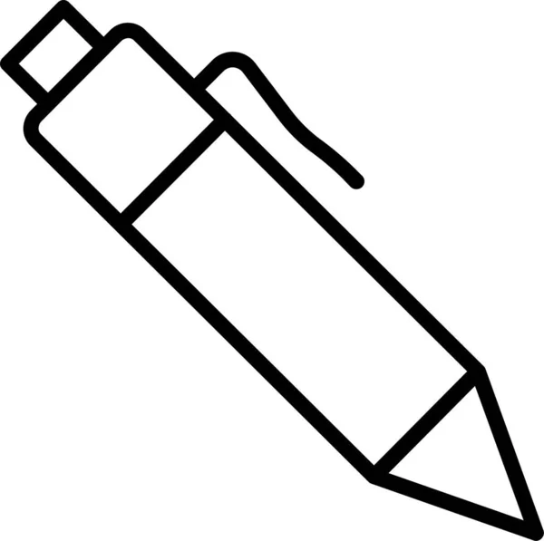 Napisać Ikonę Materiału Biurowego Stylu Zarysu — Wektor stockowy