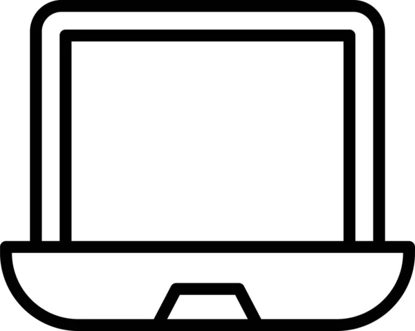 Ikone Der Laptop Bildschirmtechnik — Stockvektor