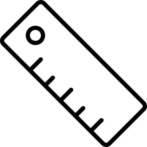 Ikona Narzędzia Pomiarowego Linijki — Wektor stockowy