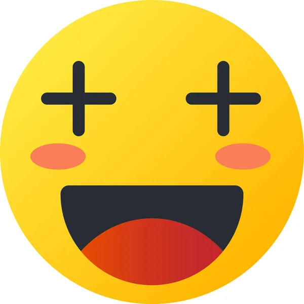 Значок Аватара Емоційок Емоцій Плоскому Стилі — стоковий вектор