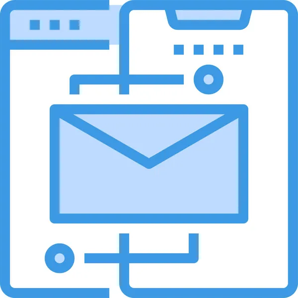 Ícone Mail Computação Navegador Estilo Esboço Preenchido —  Vetores de Stock