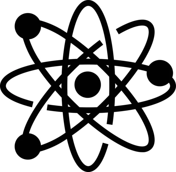 Значок Атомної Освіти Твердому Стилі — стоковий вектор