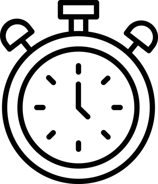 计时器钟表图标 轮廓样式 — 图库矢量图片