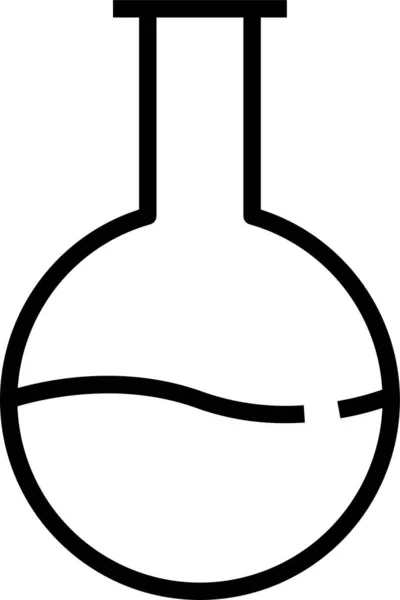 Kolben Chemische Test Symbol — Stockvektor