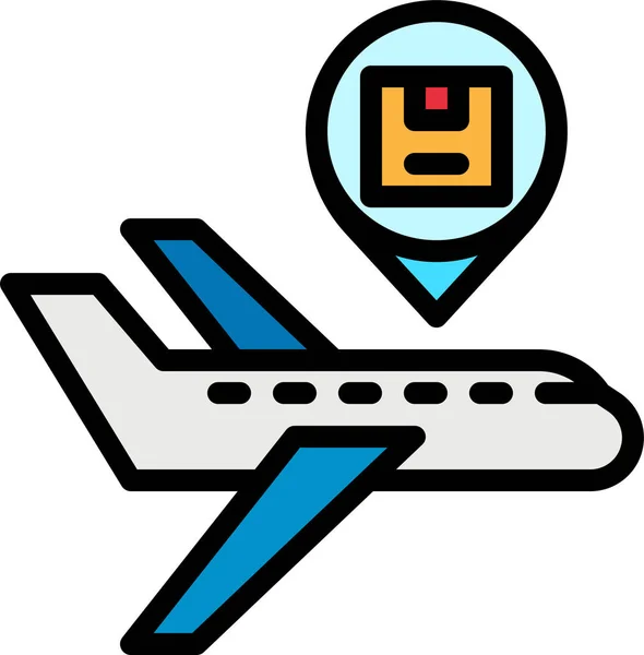 Airport Flight Plane Icon — Stock Vector