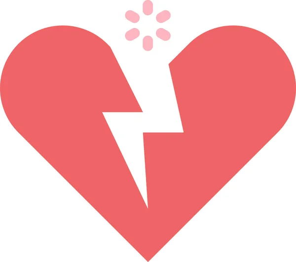 Corazón Roto Icono Angustia Categoría Amor Romance — Archivo Imágenes Vectoriales