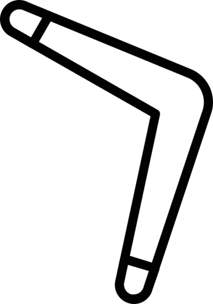Bumerang Objekt Fritids Ikon Kontur Stil — Stock vektor