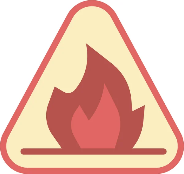 Danger Fire Flame Icon Shipping Delivery Fulfillment Category — Stock Vector