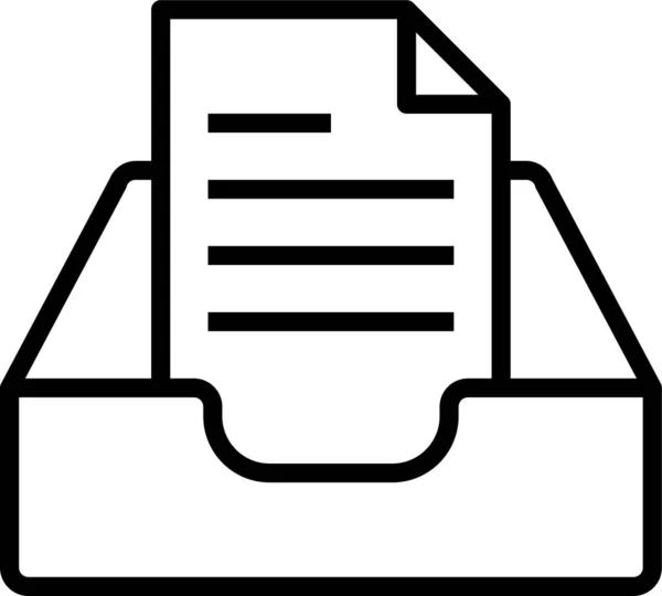 Fichiers Icône Document Cabinet Dans Style Contour — Image vectorielle