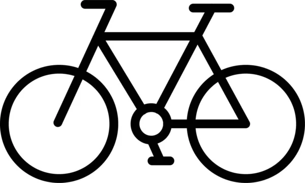 Bicycle Insurance Security Icon Outline Style — Stock Vector
