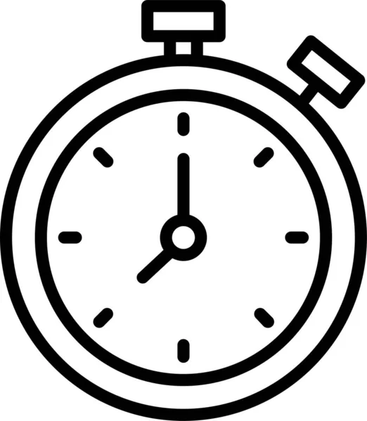 Stopwatch Chronometer Wacht Pictogram Omtrek Stijl — Stockvector