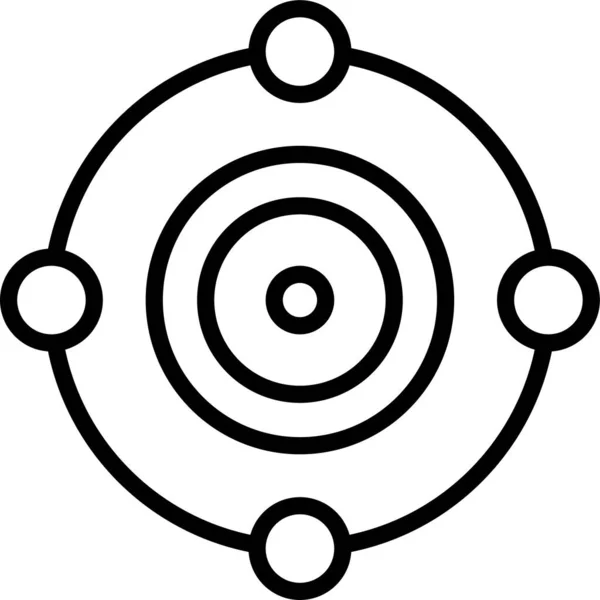 Иконка Структуры Атомов Ядра — стоковый вектор