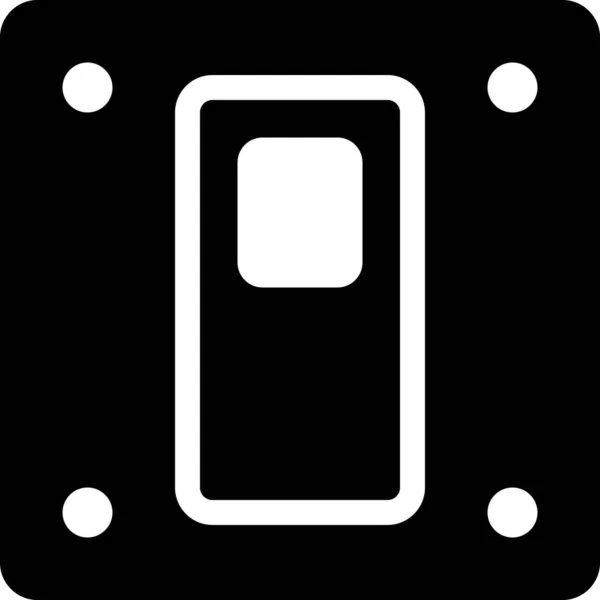Electronics Rocker Switch Icon Solid Style — 图库矢量图片