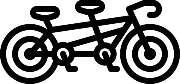 여름에 자전거타기의 아이콘 — 스톡 벡터