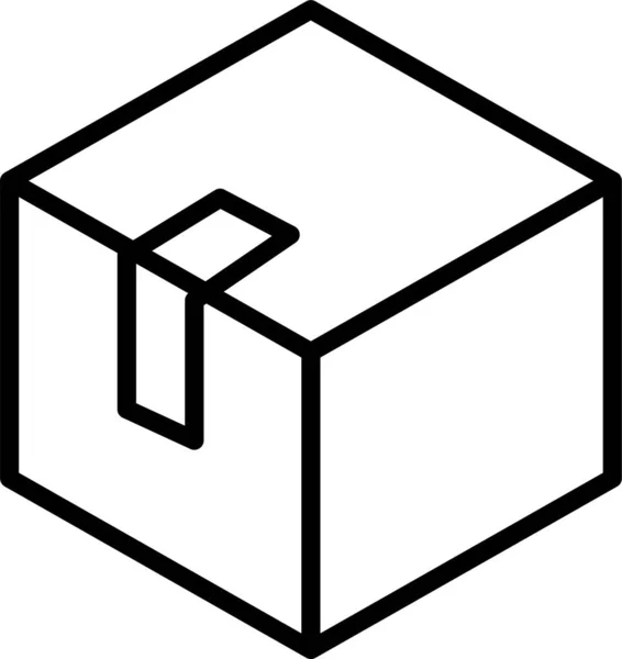 Ikon Paket Pengiriman Kotak Dalam Gaya Outline - Stok Vektor