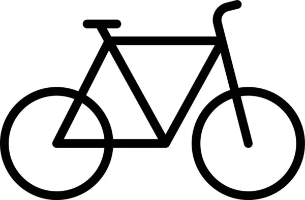 Значок Велосипеда Стиле Абрис — стоковый вектор