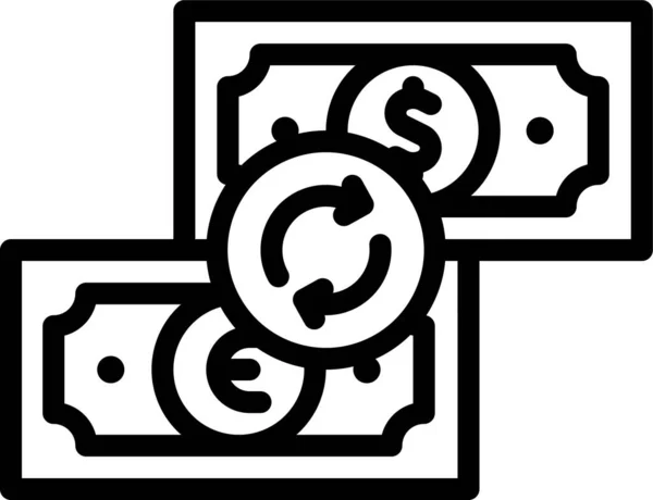 Грошова Монета Готівка Значок — стоковий вектор