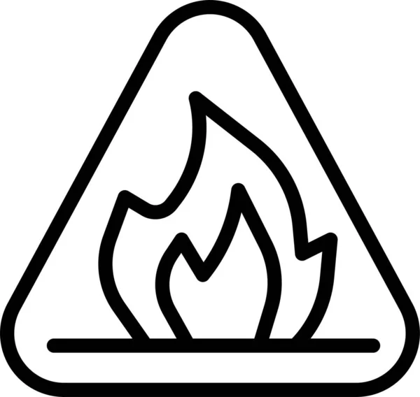 Иконка Огня Опасности Категории Доставка Доставка Выполнение — стоковый вектор