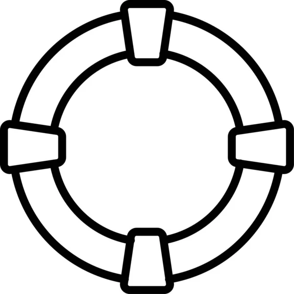 救生员救生圈图标 轮廓样式 — 图库矢量图片