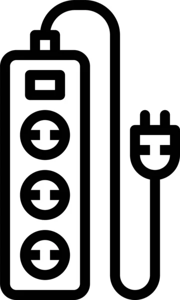 Cable Extensión Eléctrica Icono — Archivo Imágenes Vectoriales