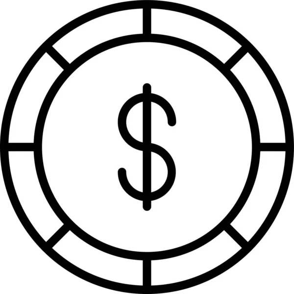 Ikona Dolara Gotówki — Wektor stockowy