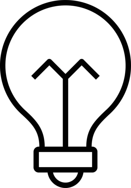 Lampadina Illuminazione Elettrica Icona — Vettoriale Stock