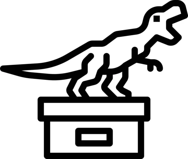 Luun Dinosaurus Näyttelyn Kuvake — vektorikuva