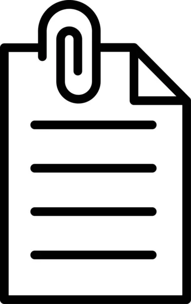 Clip Seite Symbol Umrissstil Anhängen — Stockvektor