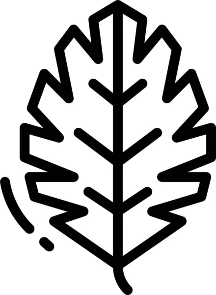 Podzimní Botanická Podzimní Ikona Stylu Osnovy — Stockový vektor