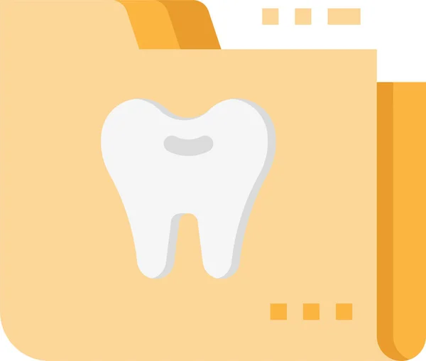 Icono Diagnóstico Dentista Dental Estilo Plano — Vector de stock