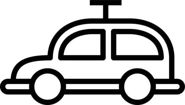 Childhood Car Toy Icon Outline Style — Stock Vector