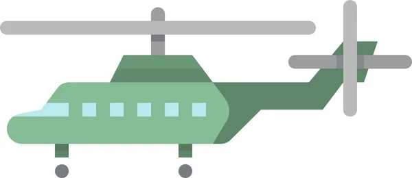 Repülőgép Chopper Repülés Ikon Lapos Stílusban — Stock Vector