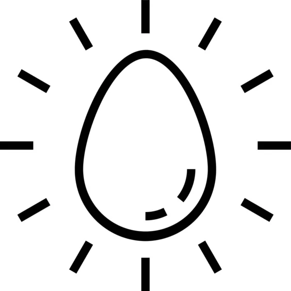 Иконка Украшения Пасхального Яйца Стиле Наброска — стоковый вектор
