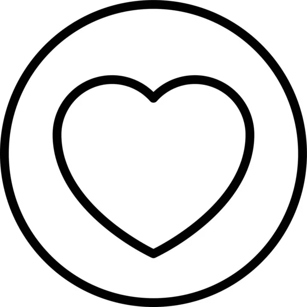 Serce Jak Ikona Miłości — Wektor stockowy