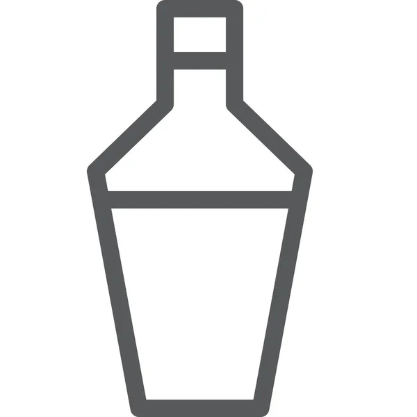 Flasche Cocktail Drink Ikone Outline Stil — Stockvektor