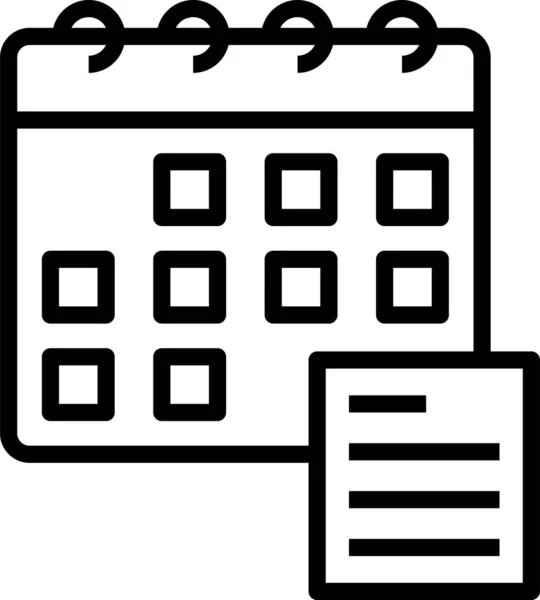 Calendar Date Schedule Icon — Stock Vector