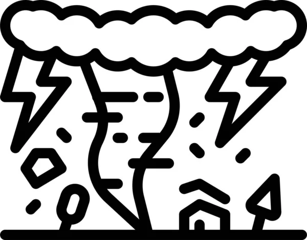 Икона Ландшафтного Метеорологического Ландшафта Стиле Наброска — стоковый вектор