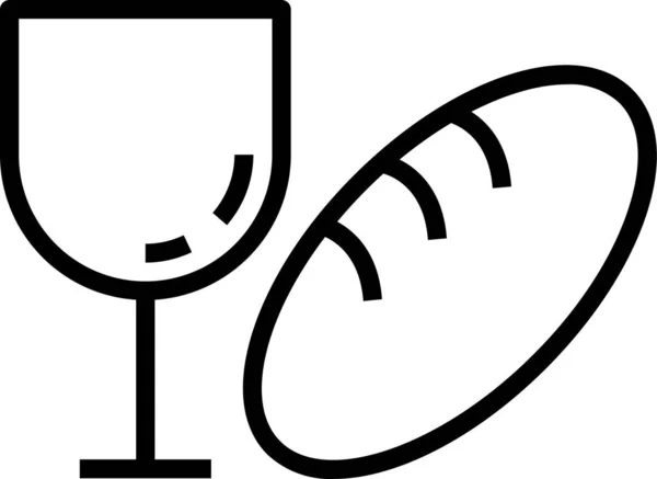 Bebida Bebida Alcohol Icono Estilo Del Esquema — Vector de stock