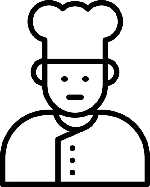 Chef Cocina Gente Icono — Vector de stock