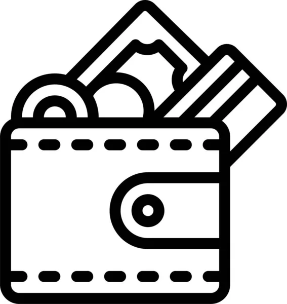 Tarjeta Facturas Icono Dinero — Vector de stock