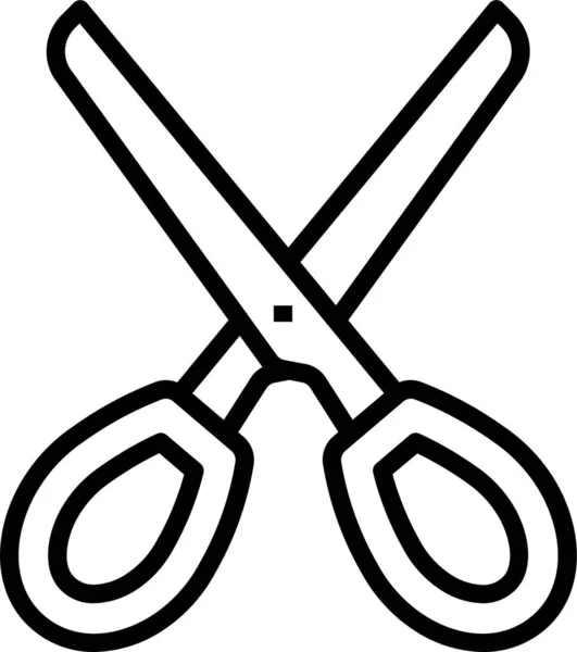 Ножиці Вирізають Значок Різання Контурному Стилі — стоковий вектор
