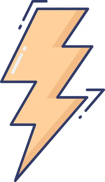 Flash Thunderbolt Storm Icon — Stock Vector