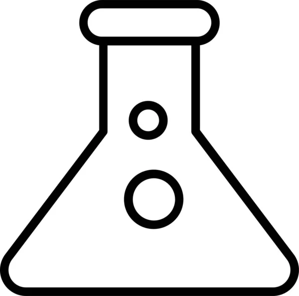 Ikona Laboratorium Probówki Zarysie — Wektor stockowy