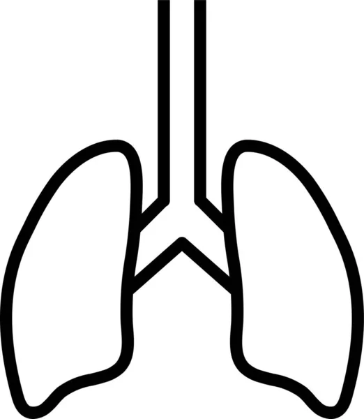 Ícone Órgão Anatomia Respiração Estilo Esboço —  Vetores de Stock