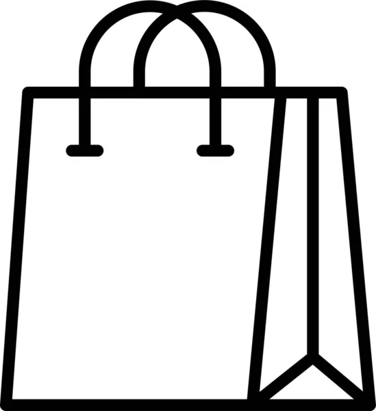 Иконка Мешок Покупателя Онлайн Стиле Наброска — стоковый вектор
