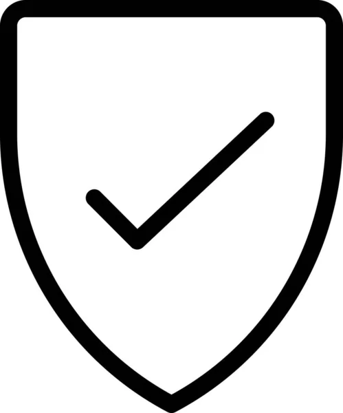 Addition Check Checkmark Icon Outline Style — Stockvektor