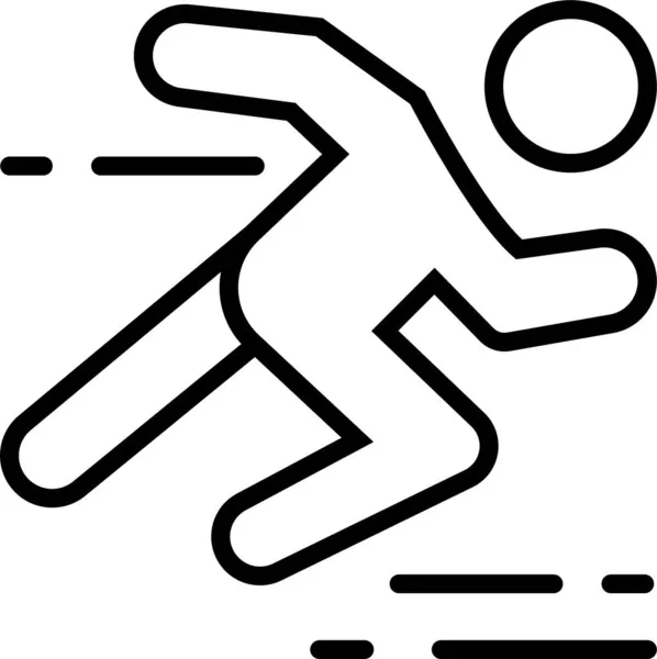 Runner Sport Snel Pictogram — Stockvector